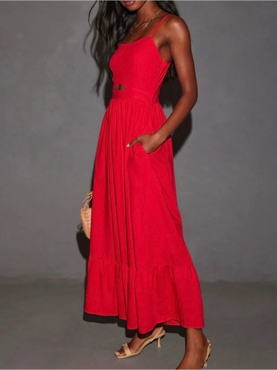 Vici Dresses & Skirts - Vici Red Maxi Dress with Spaghetti Straps